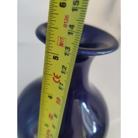 5" Tall Hall 630 Dark Blue Bud Vase - Picture 4 of 4